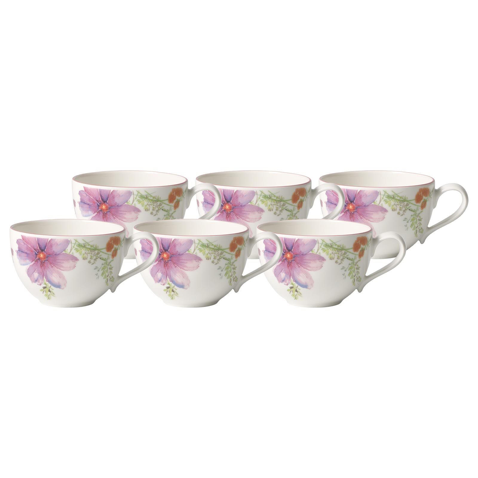 KAFFEE OBERTASSE Mariefleur Basic bunt 250 ml 6er Set - Multicolor, Keramik (0.25L) - Villeroy & Boch