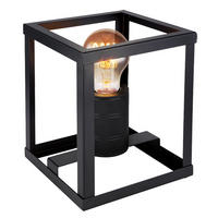 LED TISCHLEUCHTE Metallrahmen Schwarz - Schwarz, Metall (17/17/20cm) - Globo Lighting