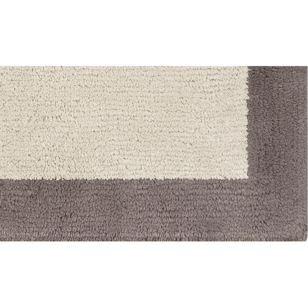 BADTEPPICHE FRAME 1010 TRAVERTIN/GRAPHIT - 37 - Braun, Textil (70/120cm) - Cawö