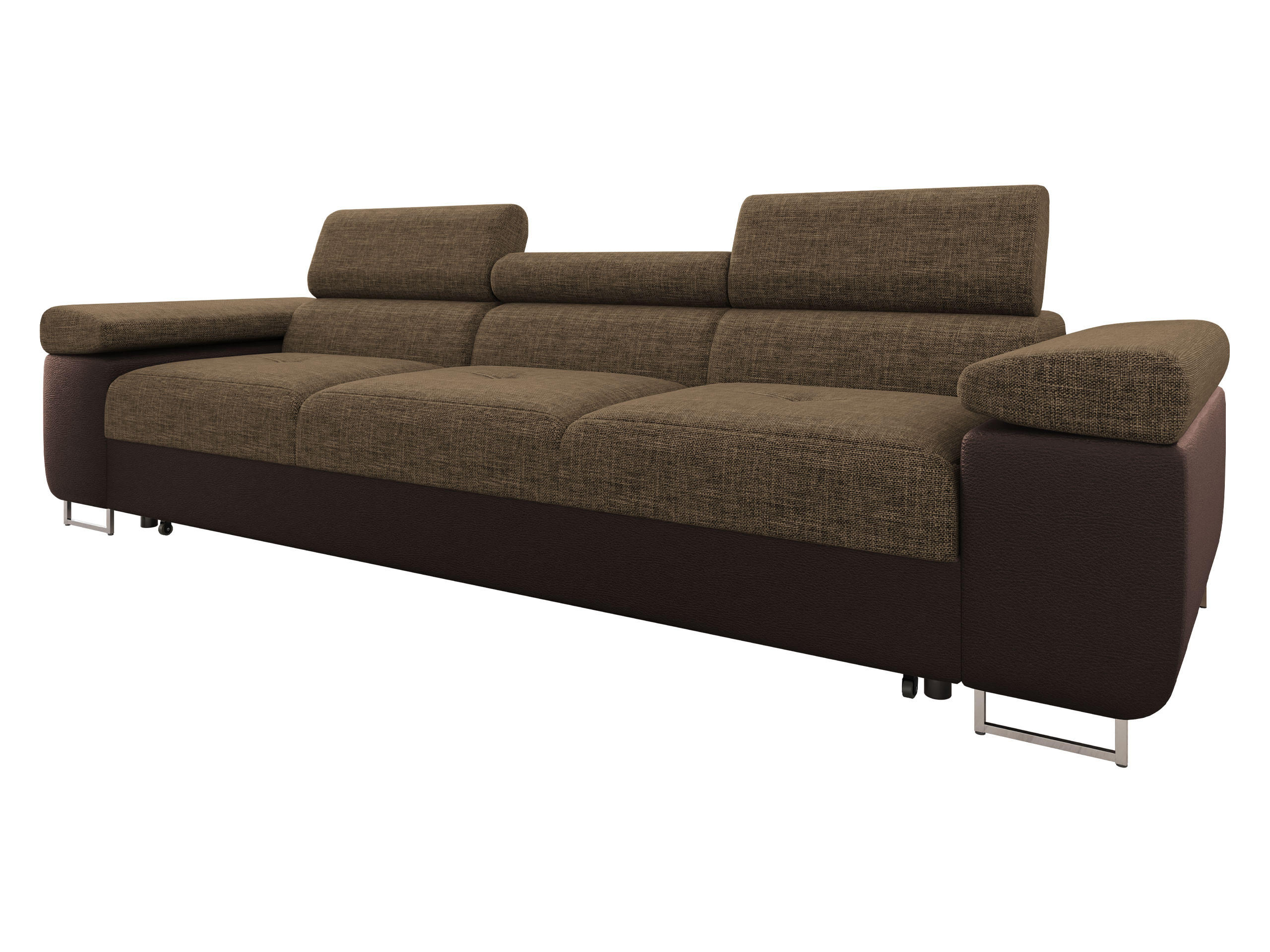 SCHLAFSOFA Torezio 3 Bis - Braun, Holz/Textil (263/90/102cm) - MIRJAN24