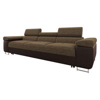 SCHLAFSOFA Torezio 3 Bis - Braun, Holz/Textil (263/90/102cm) - MIRJAN24