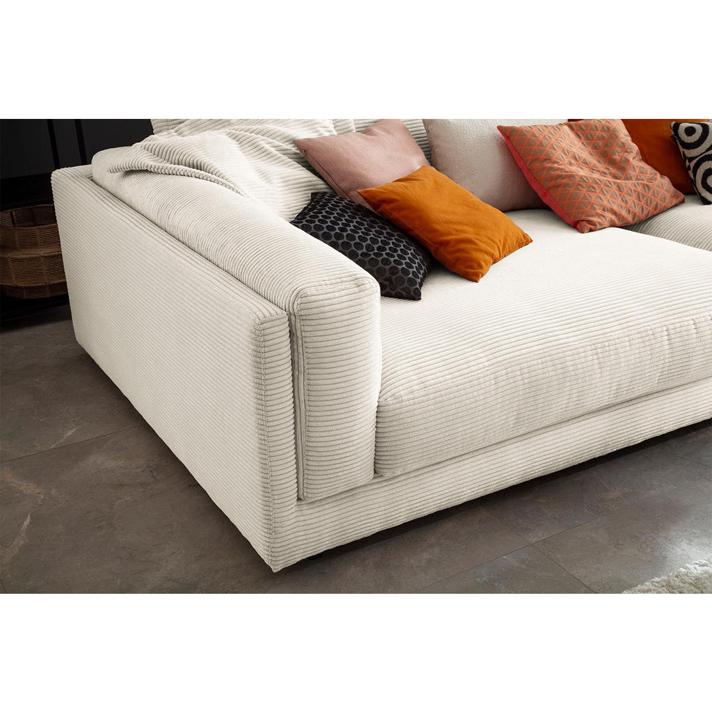 Thumbnail - Kawola Big, Creme, Textil, Echtholz, 3-Sitzer, Füllung: Komfortschaum, 294x85x150 cm, Wohnzimmer, Sofas & Couches, Sofas...