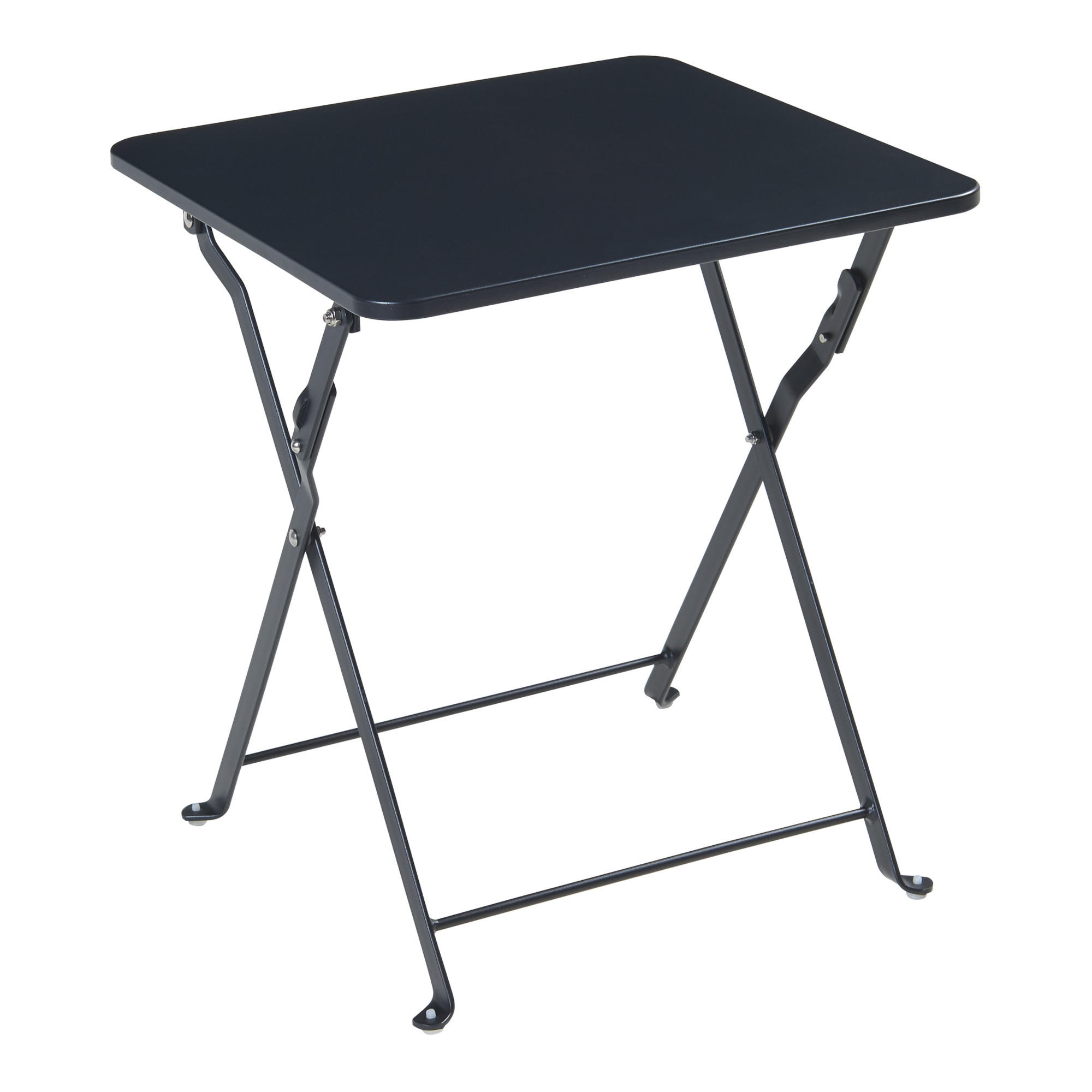 GARTENKLAPPTISCH Vegårshei - Schwarz, Metall (40/40/45cm) - [en.casa]