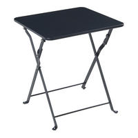 GARTENKLAPPTISCH Vegårshei - Schwarz, Metall (40/40/45cm) - [en.casa]