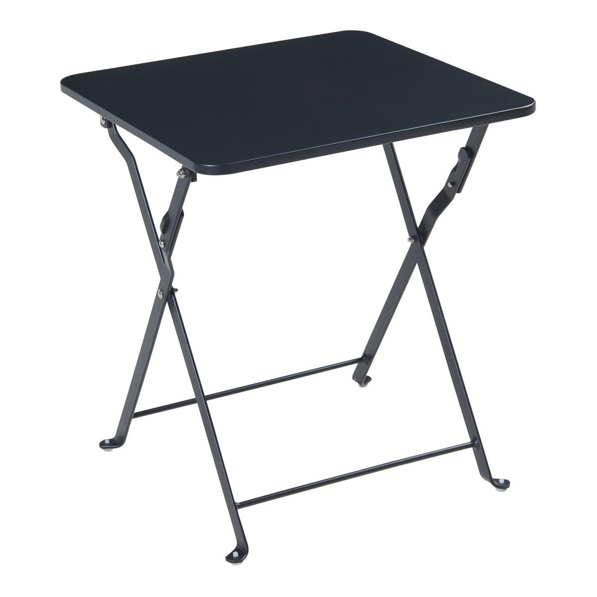 GARTENKLAPPTISCH Vegårshei - Schwarz, Metall (40/40/45cm) - [en.casa]