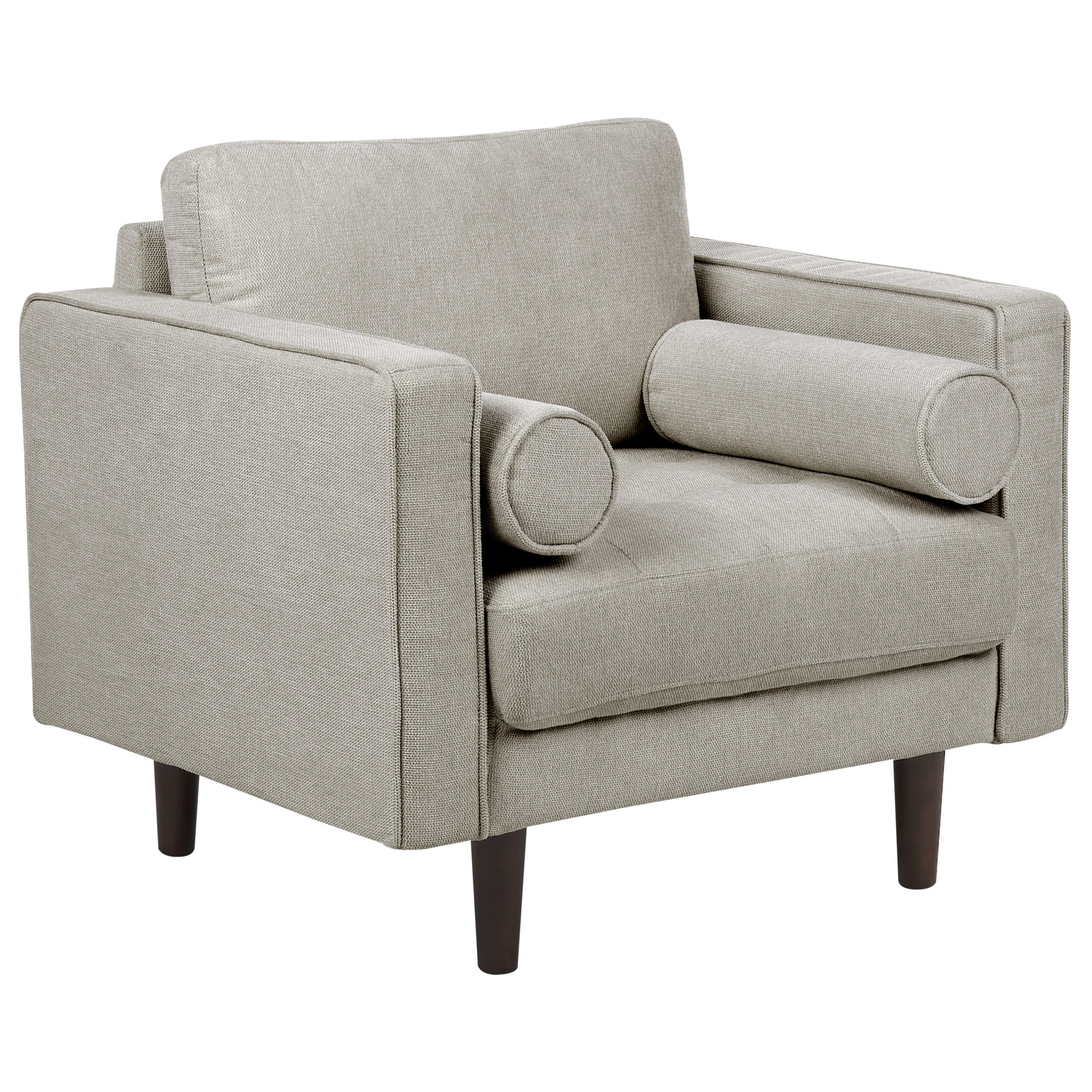 SESSEL taupe Nurmo - Dunkelbraun/Braun, Textil (86/78/74cm) - Beliani