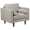 SESSEL taupe Nurmo - Dunkelbraun/Braun, Textil (86/78/74cm) - Beliani