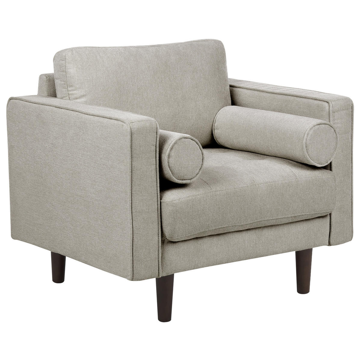 SESSEL taupe Nurmo - Dunkelbraun/Braun, Textil (86/78/74cm) - Beliani