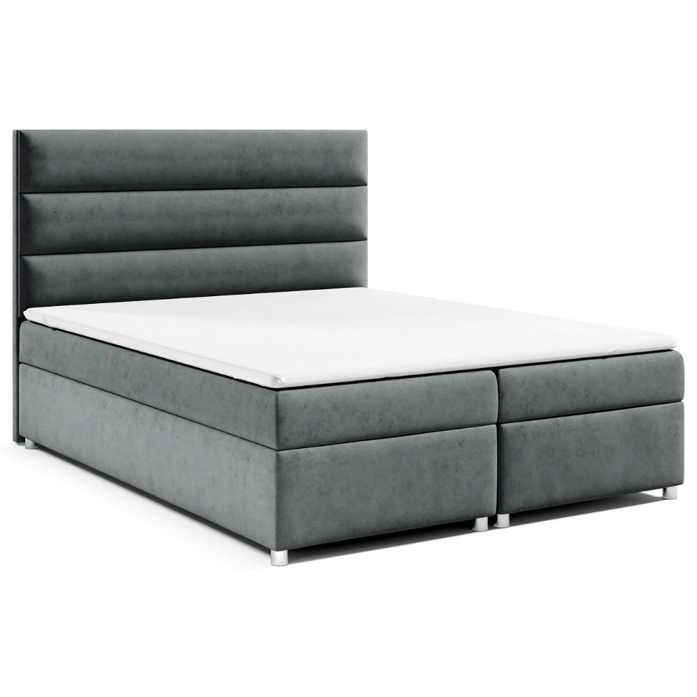 BOXBETT mit Bettkasten Trinity K-1 Bonellfederkern inkl - Graphitfarben, Holz/Holzwerkstoff (140/200cm) - Best For Home