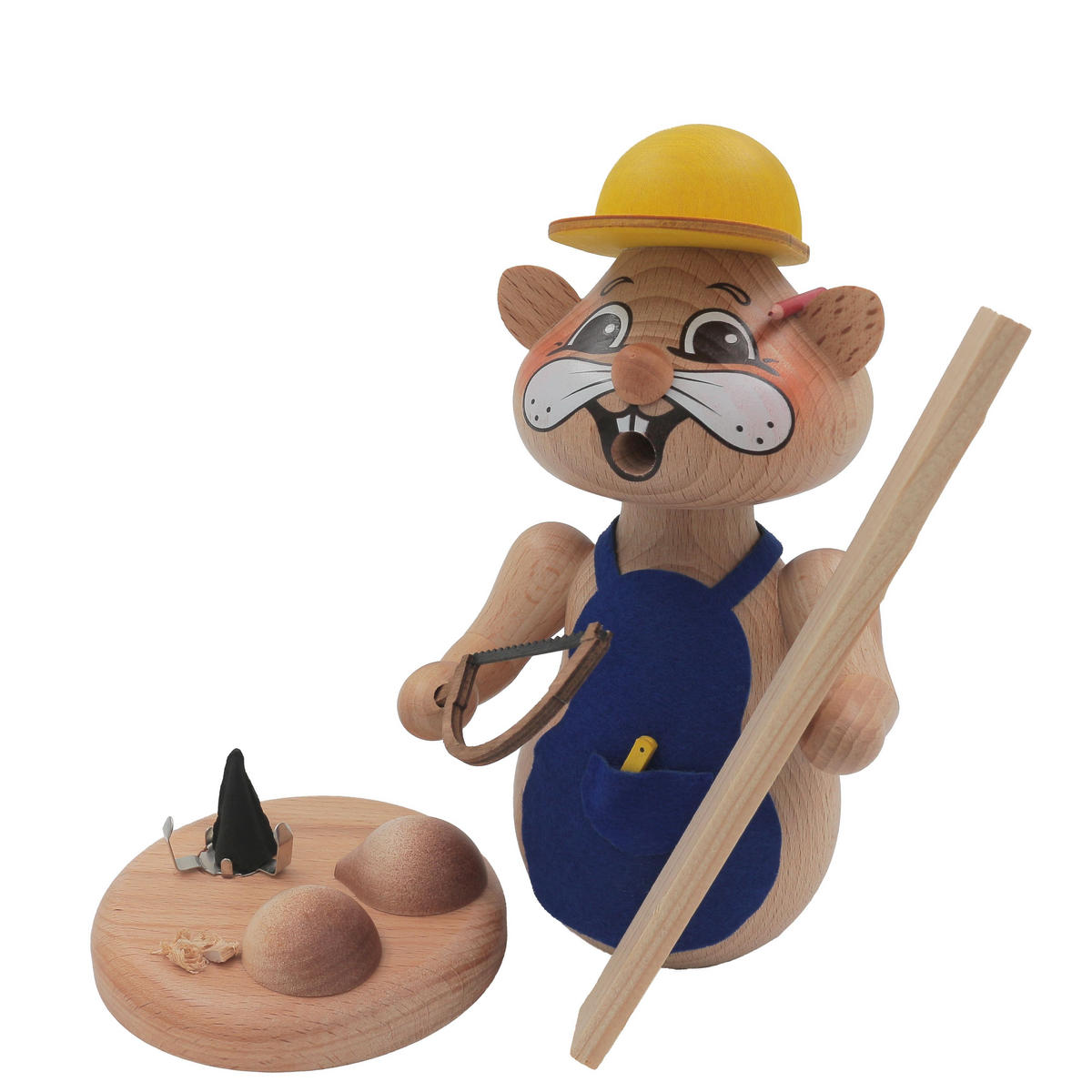 RAUCHFIGUR Hamster Handwerker 18 cm - Multicolor, Metall (12/18/0.1cm)