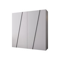 DREHTÜRENSCHRANK Zen 200 cm - Schwarz/Weiß, Holzwerkstoff/Kunststoff (200/202/50cm) - MIRJAN24