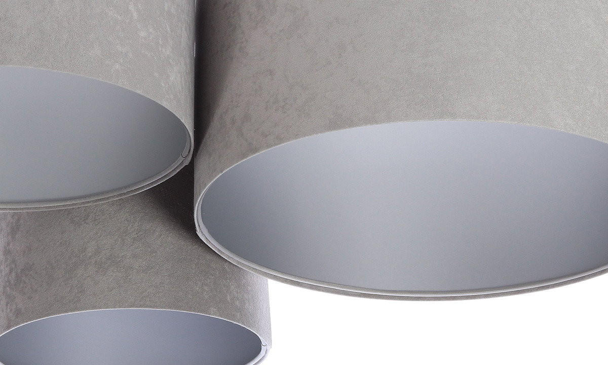 LAMPENSCHIRM Grau 75/34 cm - Silberfarben, Kunststoff (75/75/34cm) - KUNSTLOFT