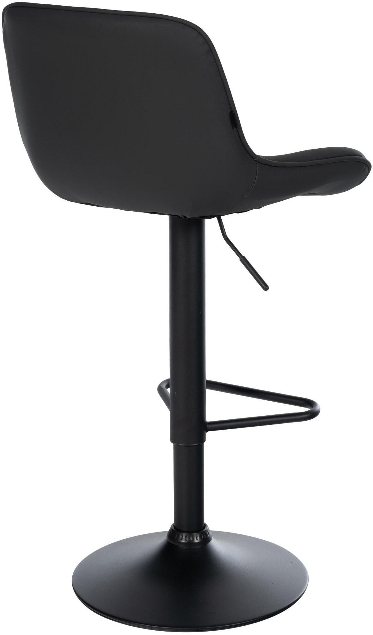 BARHOCKER Lederlook Schwarz - Schwarz, Textil/Metall (50/84/52cm) - CLP