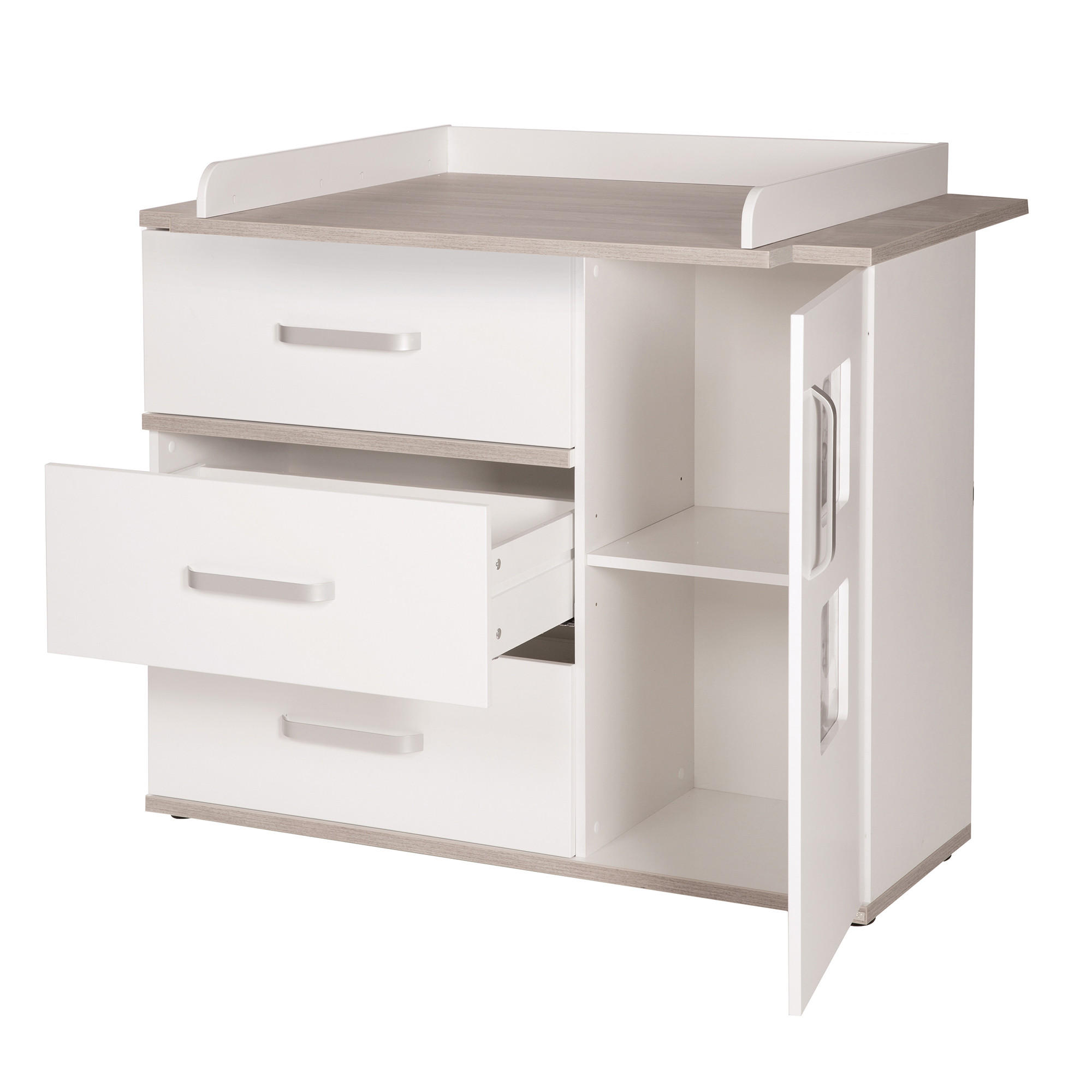 WICKELKOMMODE Moritz - Weiß, Holzwerkstoff/Metall (117/101.5/78cm) - Roba