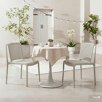 GARTENSITZGRUPPE - 3-teilig - Stahl / Polypropylen - Kaschmir, Kunststoff/Metall - home24