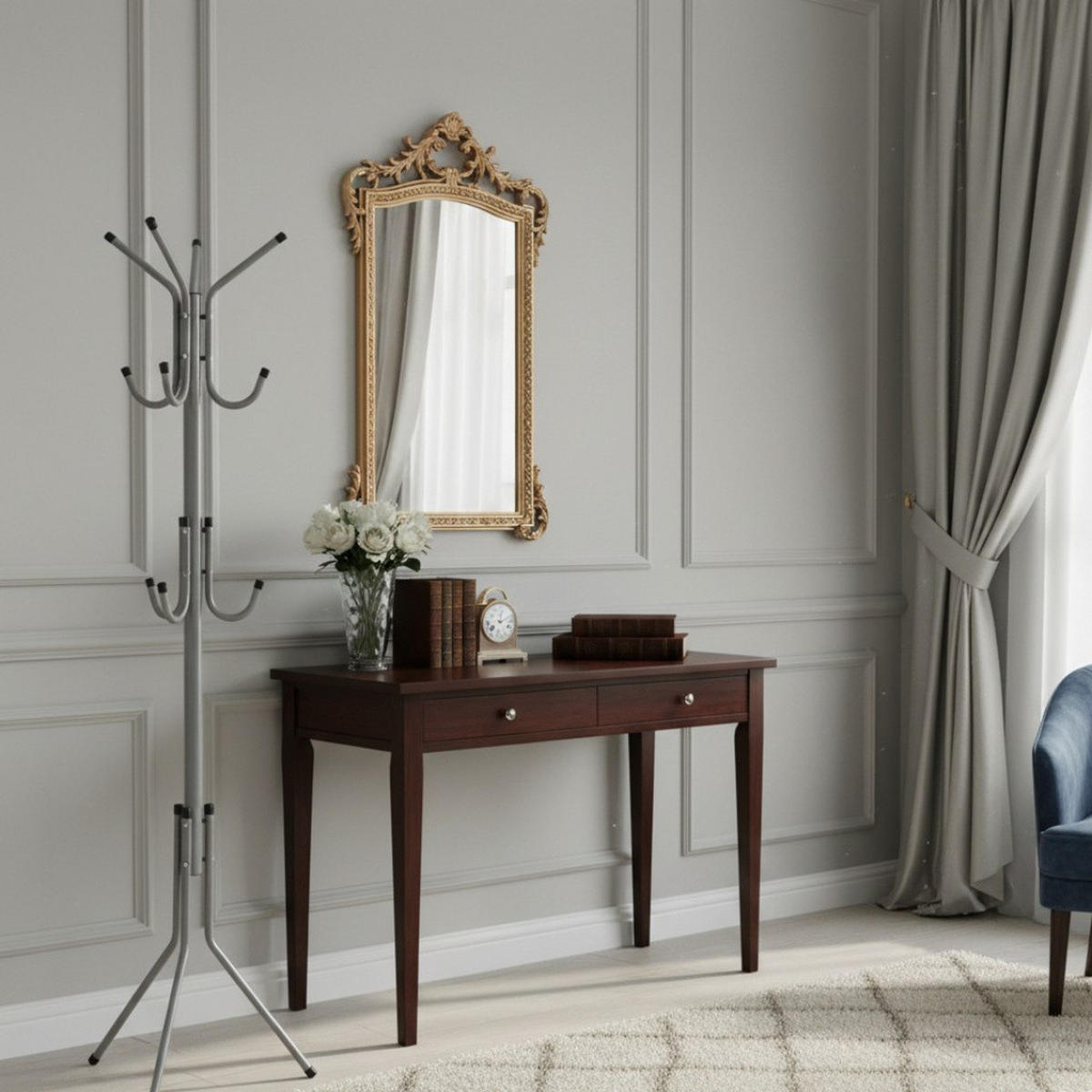 GARDEROBE aus metall - Grau, Metall (44/173/44cm) - Wanderlust