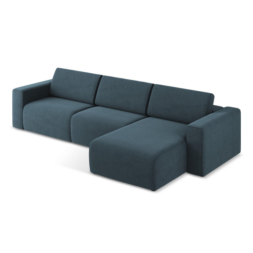 Thumbnail - Makamii Ecksofa, Blaugrau, Textil, 4-Sitzer, Füllung: Schaumstoff, L-Form, Ottomane rechts, 314x167 cm, Made in EU, Wohn...