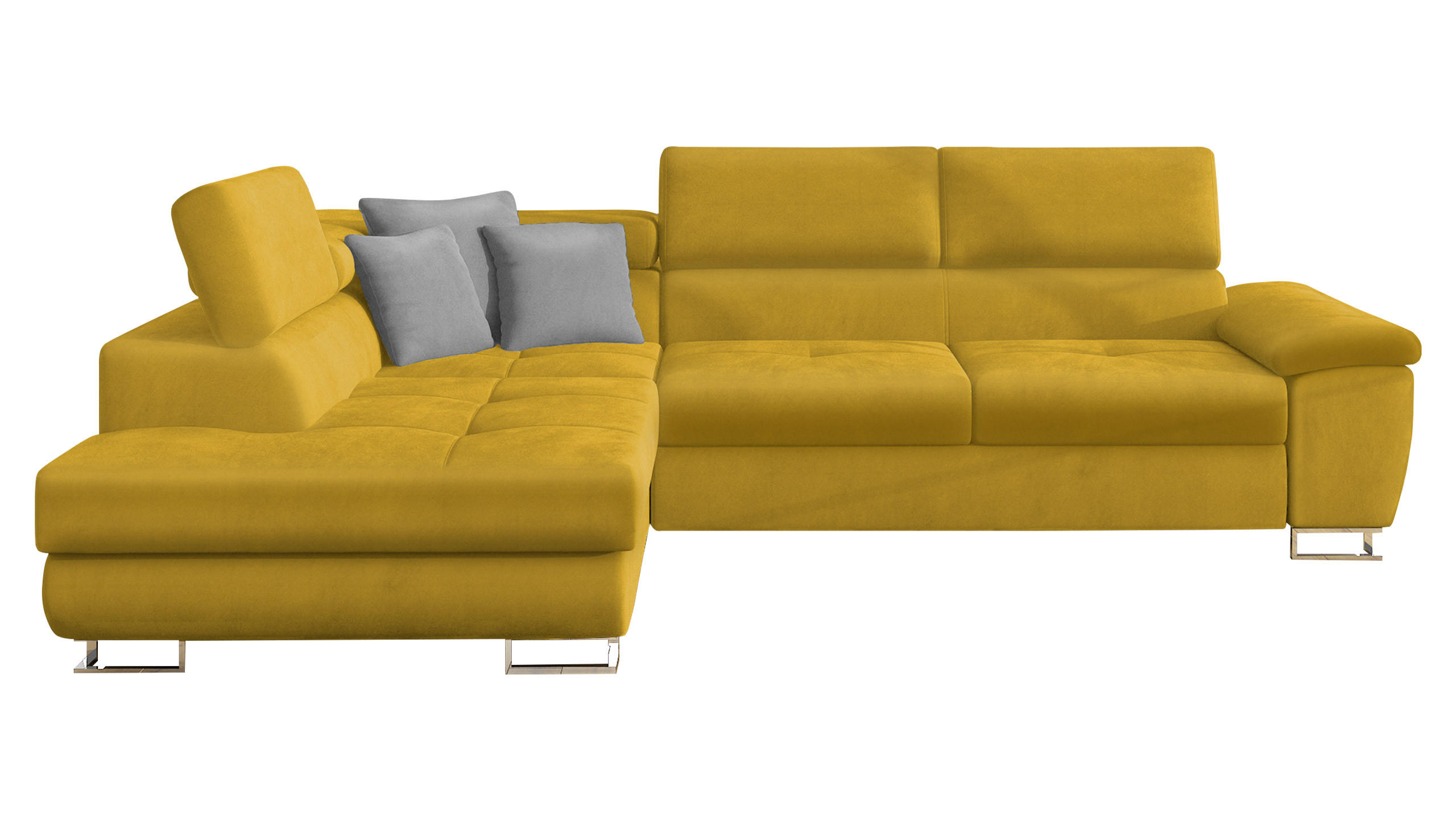 ECKSOFA Cotere, Seite: Links - Gelb, Holz/Textil (270/202cm) - MIRJAN24