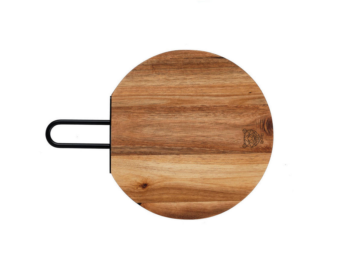 SCHNEIDEBRETT aus Akazienholz Stine - Ø26cm - Braun, Holz (26/35cm) - Björn