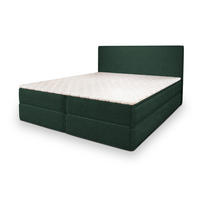 BOXBETT PELLIO 180x200 cm mit Matratze und Topper - Grün - Grün, Holz (180/200cm) - MASSENO