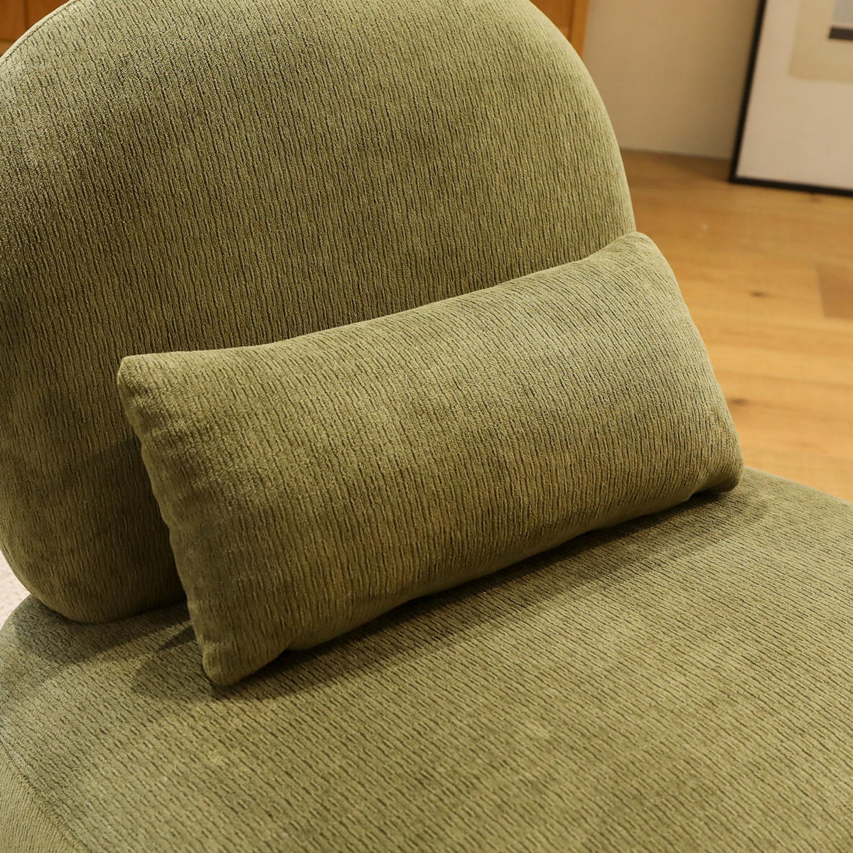SESSEL Relaxsessel,ohne Armlehnen,Massivholzrahmen,Samtstoff, Grün - Grün, Holz (72.2/69.9/86.9cm) - LVHOM