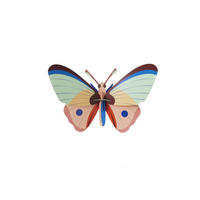 WANDDEKO Regenbogen-Flattern 12/22 cm - Multicolor, Wellpappe (12/22/33cm) - KUNSTLOFT