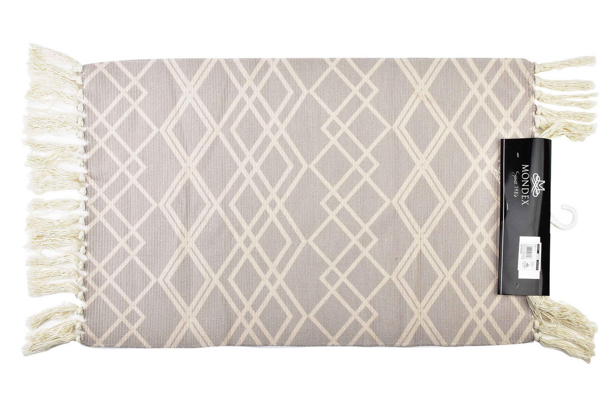 TEPPICH Boho Beige 80/50/2 cm Textilien - Beige, Textil (50/80cm) - Mondex