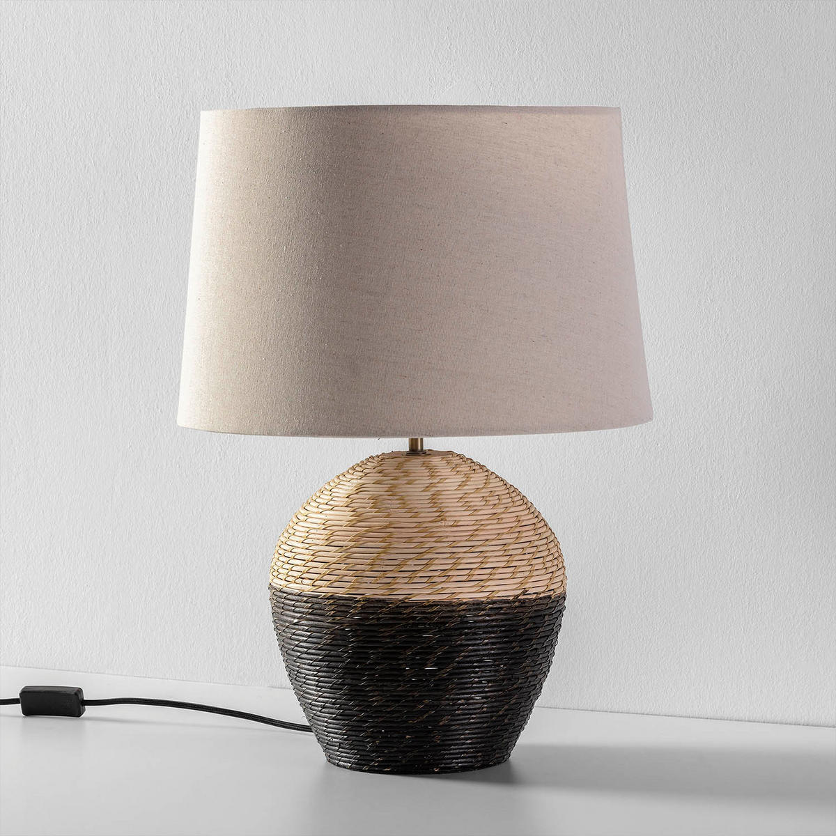 TISCHLEUCHTE 40/40/56 Oyuki - Beige, Naturmaterialien (40/40/56cm) - VS Venta-stock