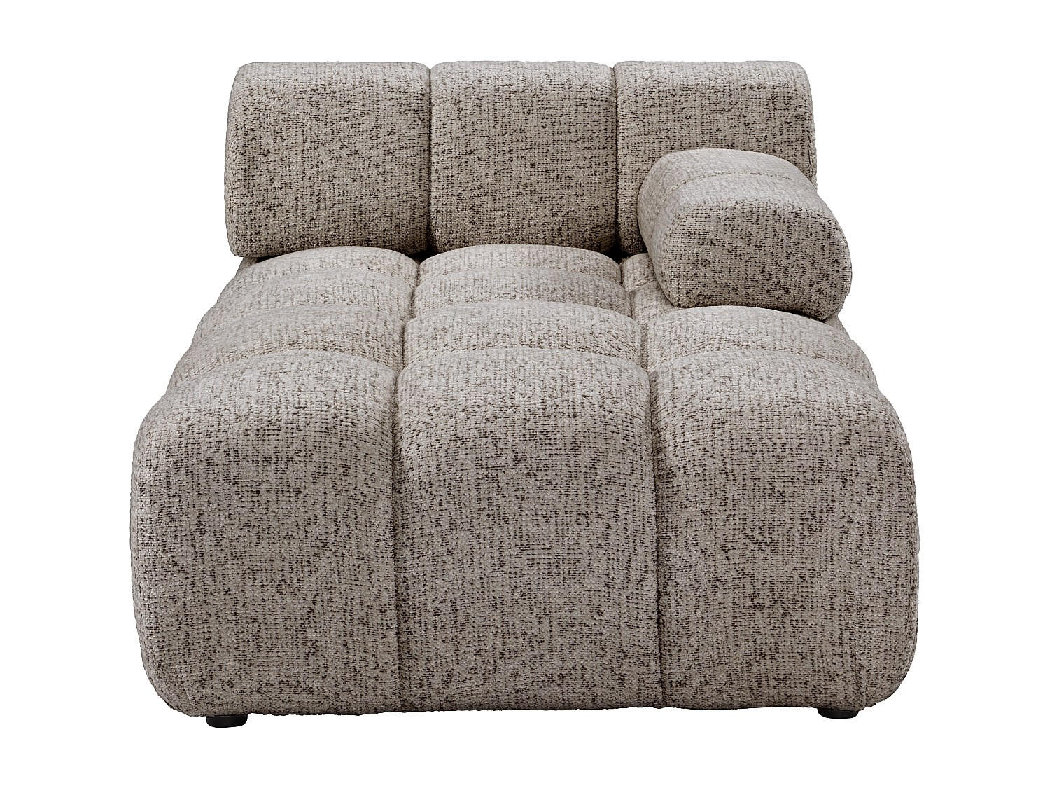 RECAMIERE ohne Schlaffunktion - 1 Person - stoff - taupe Facivil - Taupe, Kunststoff/Textil (94/70/156cm) - Vente-Unique