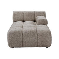 RECAMIERE ohne Schlaffunktion - 1 Person - stoff - taupe Facivil - Taupe, Kunststoff/Textil (94/70/156cm) - Vente-Unique