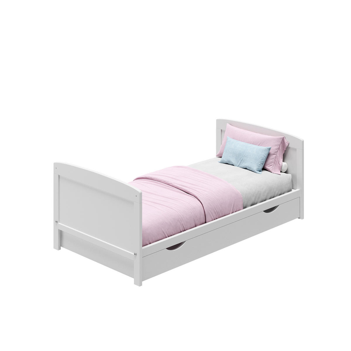 BABYBETT 60x120 mit Matratze und Schublade Weiß​ - Weiß, Holz (60/120cm) - Home Collective