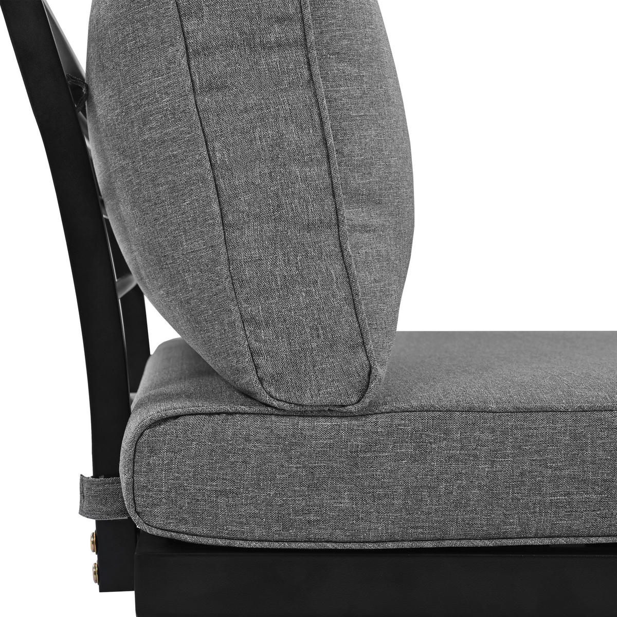 GARTENLOUNGE-SET Outdoor 6-tlg. Schwarz - Grau, Metall - ComfortXL