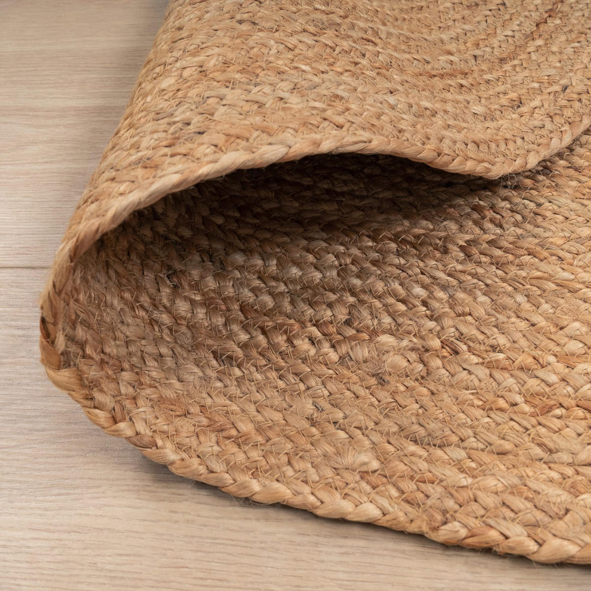 BAUMWOLLTEPPICH Boho wendbar schmutzabweisend Natur Rund 200D - Beige, Textil (200/200cm) - KADIMA DESIGN