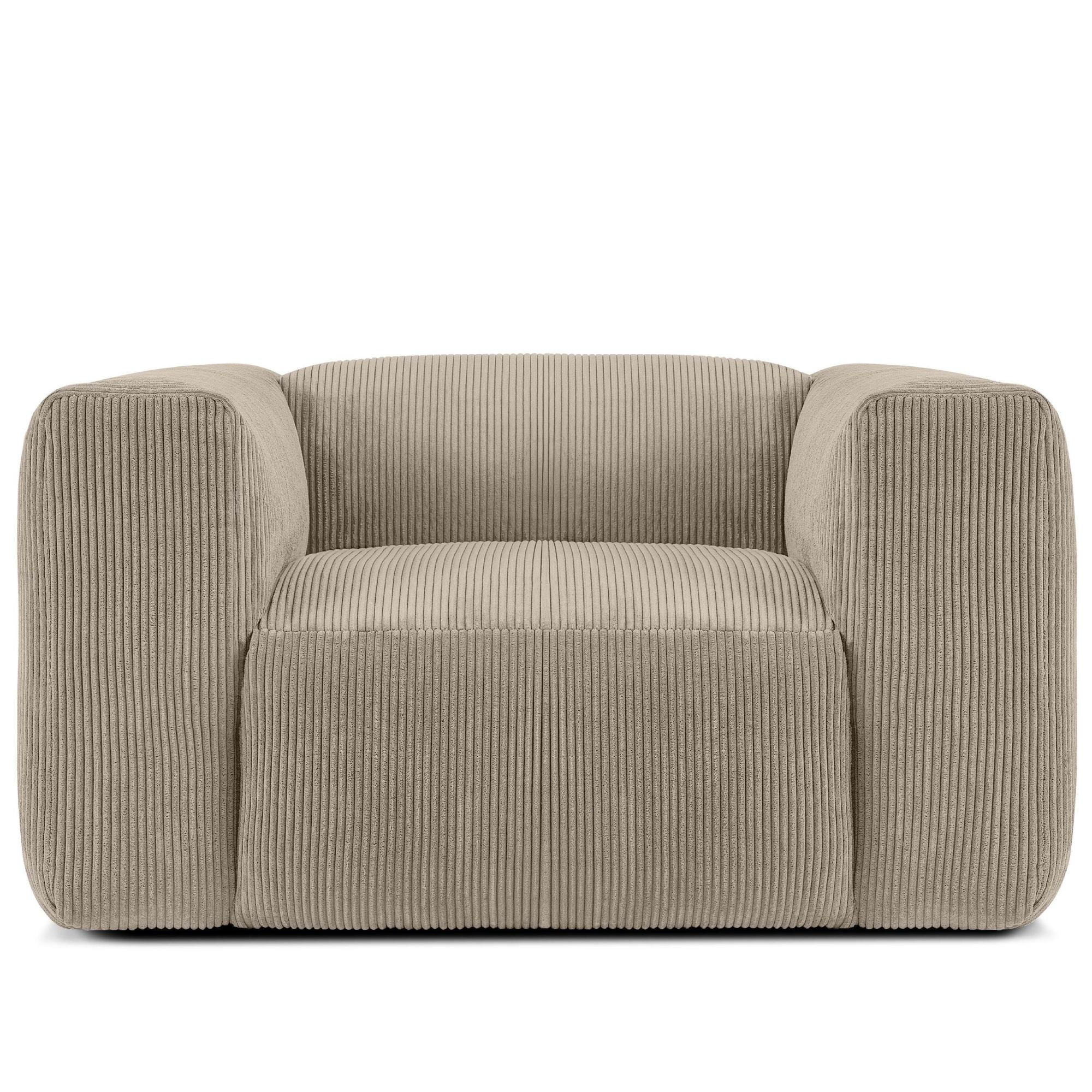 SESSEL BUFFO , Beige - Beige, Textil (130/73/96cm) - KONSIMO®