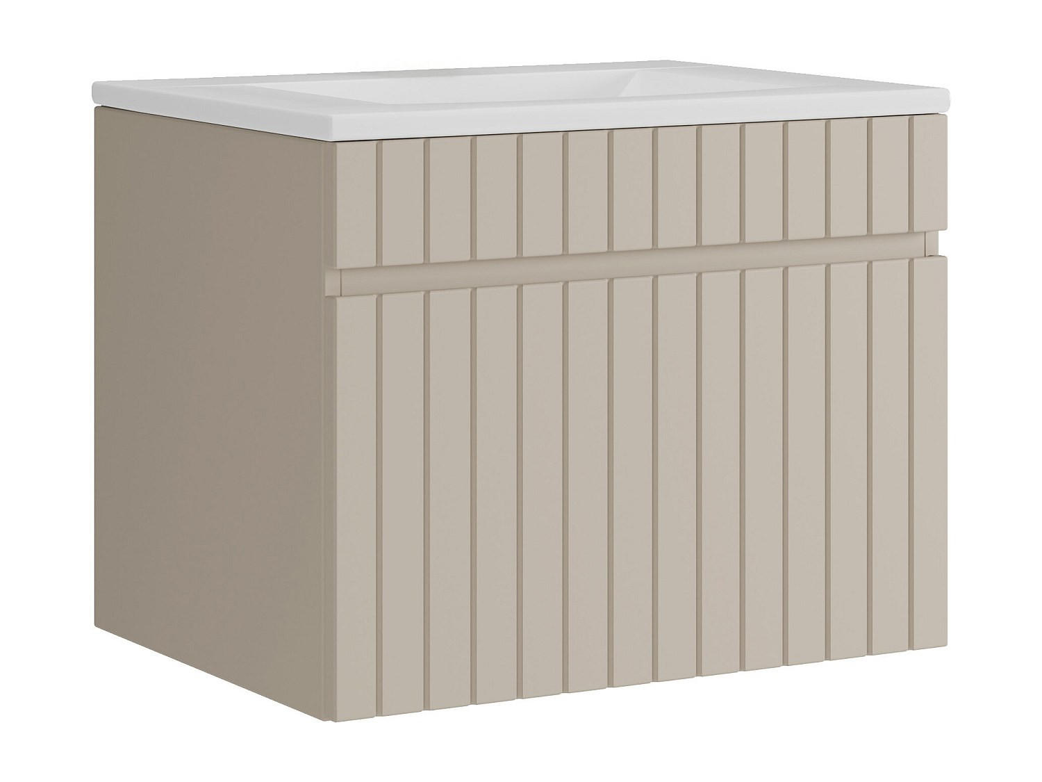 EINZELWASCHTISCH - 60cm x 46cm - MDF - beige - SATARA - Beige, Holz (60/46/46cm) - Vente-Unique