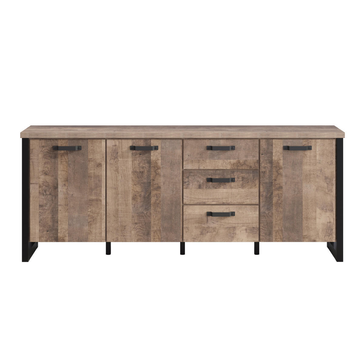 SIDEBOARD Emile Eiche Dekor - Eichefarben, Holzwerkstoff (214/214/86cm) - ebuy24