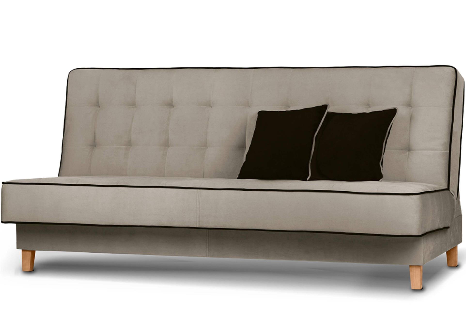 3-SITZER-SCHLAFSOFA DOZER Velours, beige/braun - Beige/Braun, Textil (197/94/93cm) - KONSIMO®