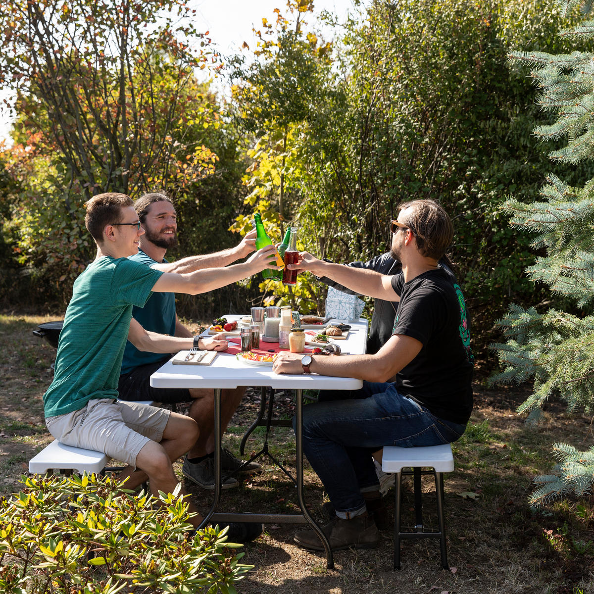 2XBIERBANK - Weiß, Metall - Relaxdays