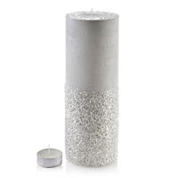 TEELICHTHALTER Diamond Weiß 12/12/36 cm Naturmaterial - Weiß, Naturmaterialien (36cm) - Mondex