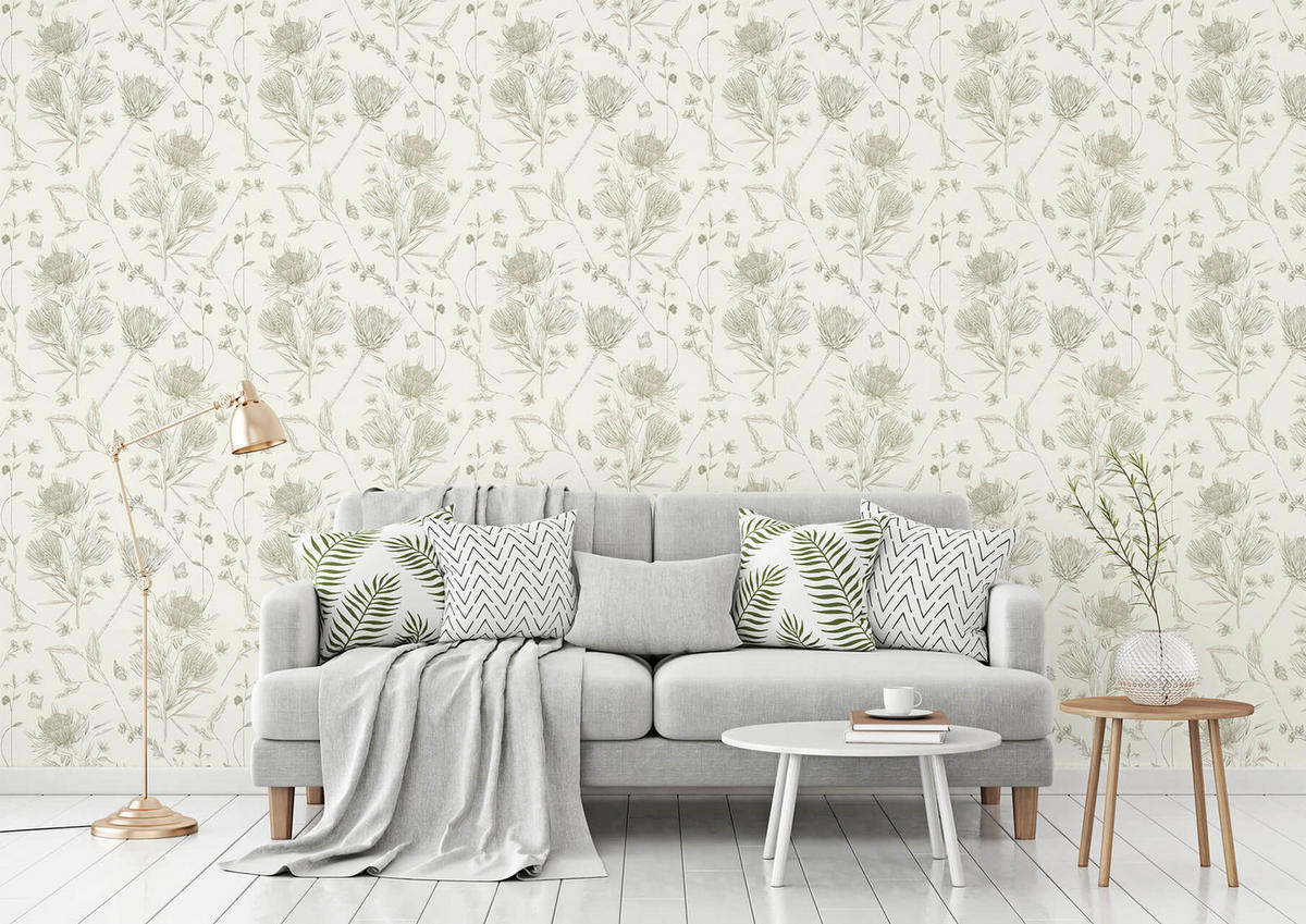 VLIESTAPETE Weiß 53/1005 cm - Grün, Textil (53/1cm) - KUNSTLOFT