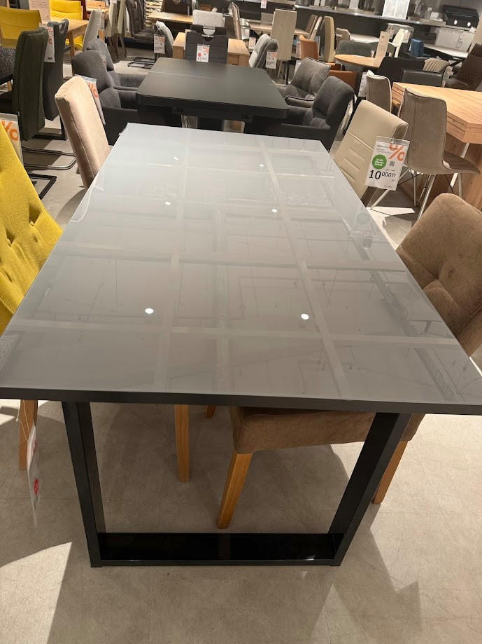 ÉTKEZŐASZTAL  HELIO SZÜRKE-BUDAÖRS OUTLET - Venda