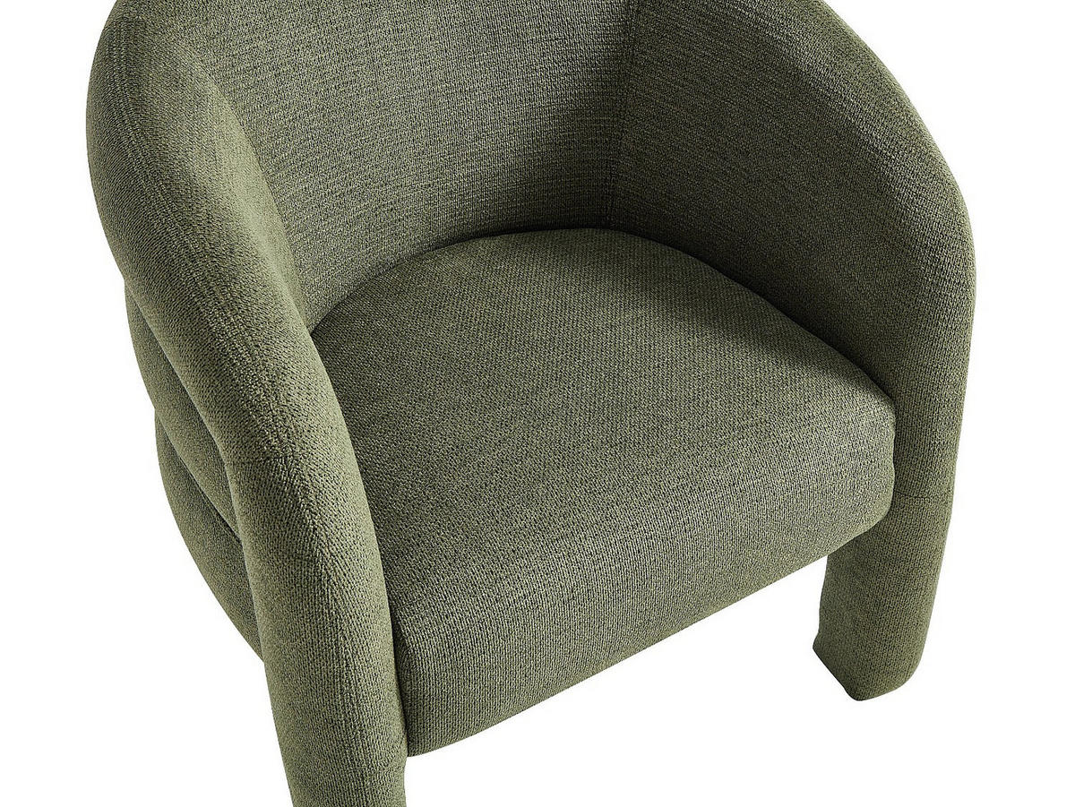 SESSEL - Stoff - Grün strukturiert - ZELUVA - Grün, Textil (63/81/70cm) - Vente-Unique