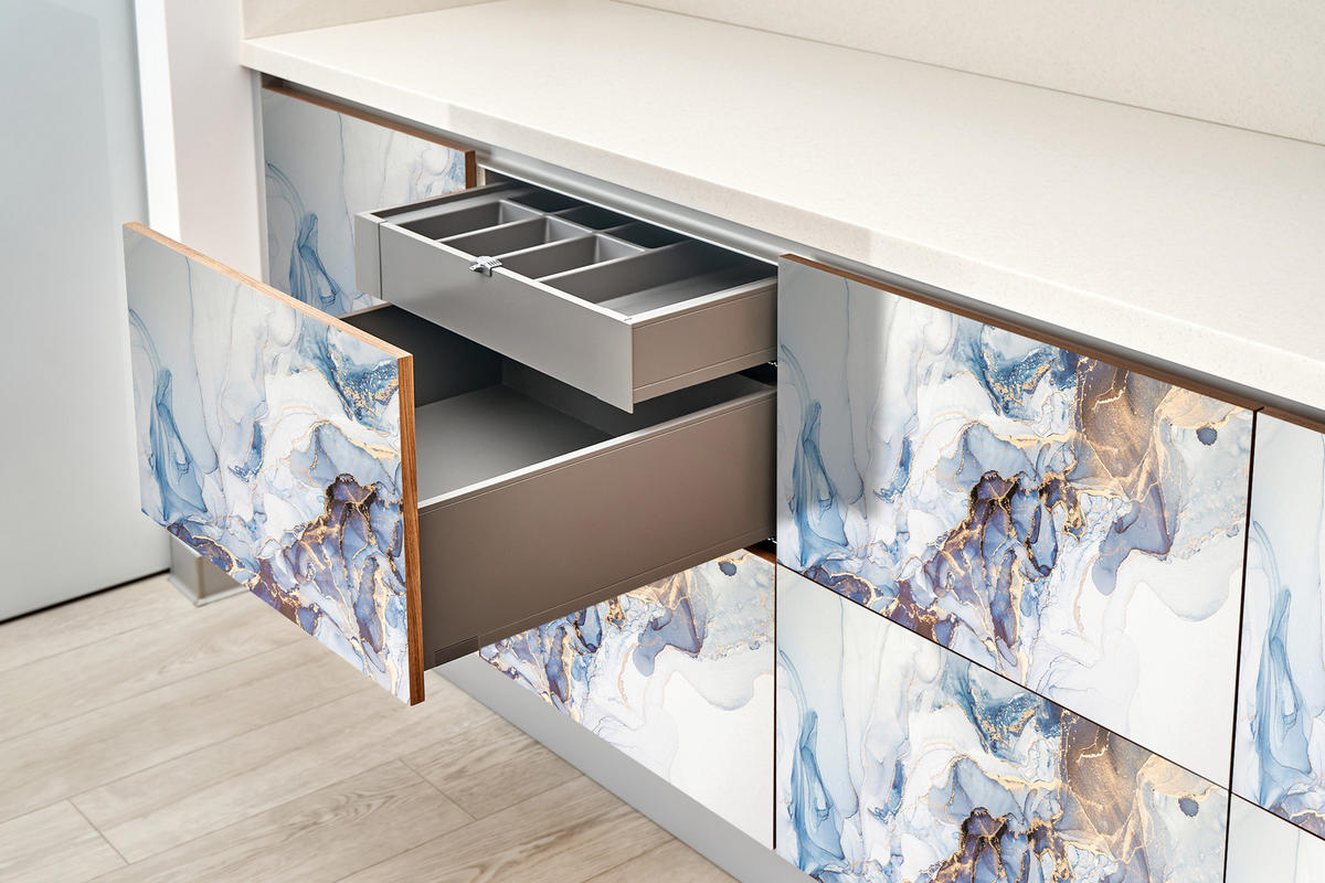 MÖBLAUFKLEBER 100x50 cm blau - Hellblau, Kunststoff (100/50/0.1cm) - Wallfluent