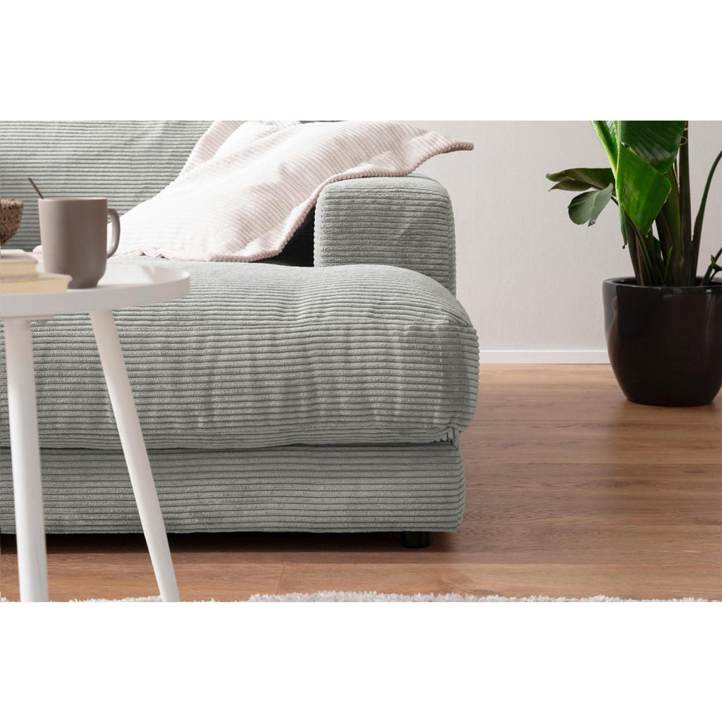 Thumbnail - Kawola Big, Hellgrau, Textil, Echtholz, 3-Sitzer, Füllung: Komfortschaum, 290x85x190 cm, Wohnzimmer, Sofas & Couches, So...