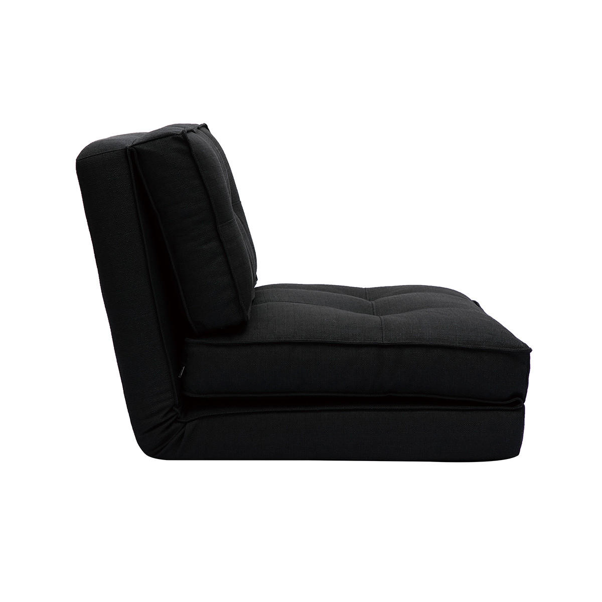 SCHLAFSESSEL Schwarz SALLY - Schwarz, Textil (85/65.5/74cm) - Miliboo