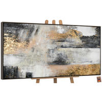 GEMÄLDE Farbmagie Schattenfugenrahmen Grau 140x70 cm - Grau, Holz (140/70cm) - YS-art gallery