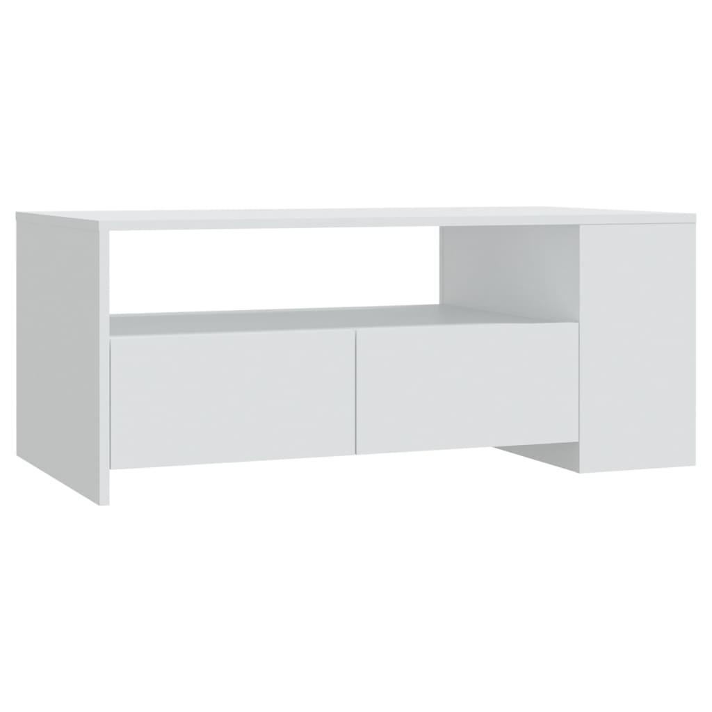 furnicato Couchtisch Weiß 55x42x102 cm