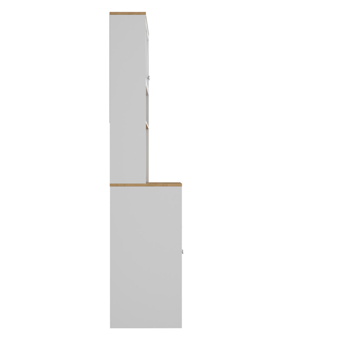 HIGHBOARD in Weiß mit 2 Schubladen und 4 Türen für Küche, Esszimmer und Wohnzimmer, B80/T40/H175 cm - Weiß, Holzwerkstoff (80/175/40cm) - STILVORA