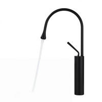 WASCHTISCHARMATUR HOCH AUFSATZMONTAGE SCHWARZ BADEZIMMER - Schwarz, Metall (47/5/22cm) - Authentics