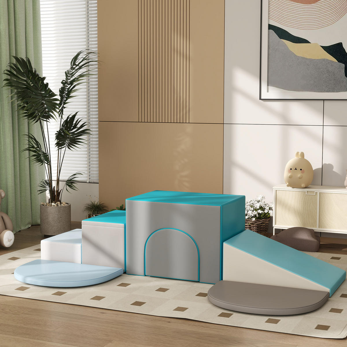 MOTORIKSPIEL DE-18189 7-teilig, XXL, EPE-Schaum Bunt - Multicolor, Kunststoff (130/40/170cm) - ComfortXL